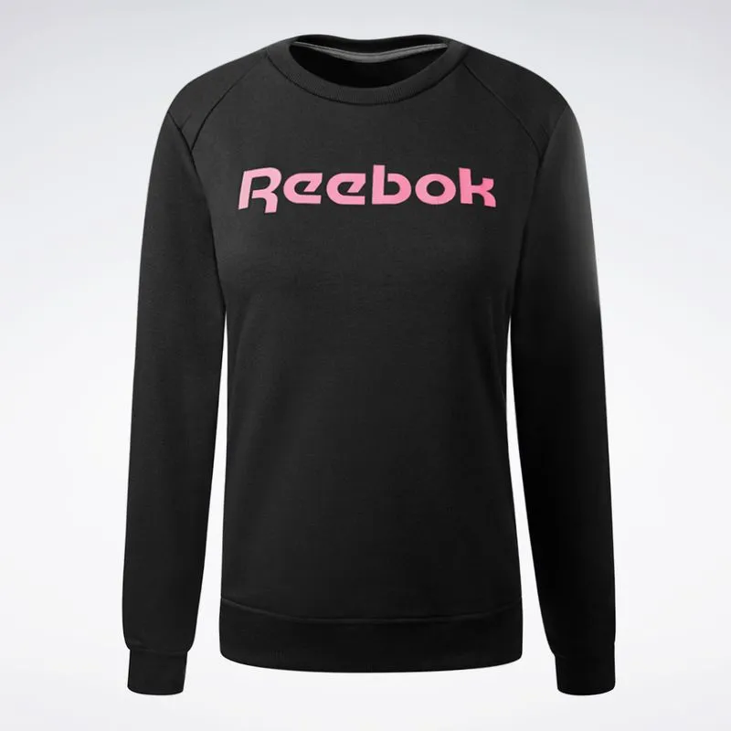 Blusa Reebok Big Logo Linear Crew Feminina Preto - P
