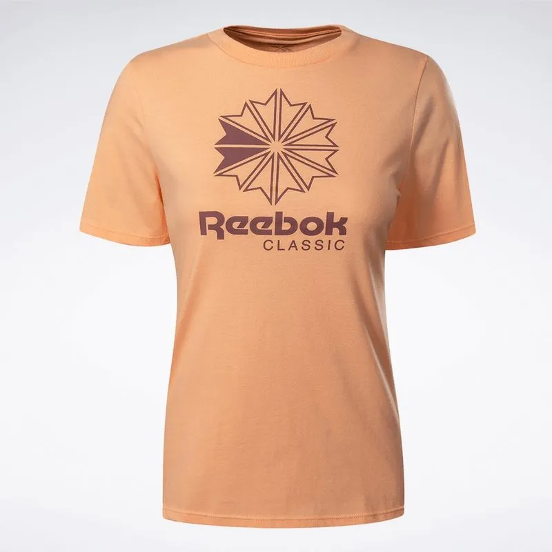 Camiseta Reebok Star Crest Logo Feminina Pêssego - P
