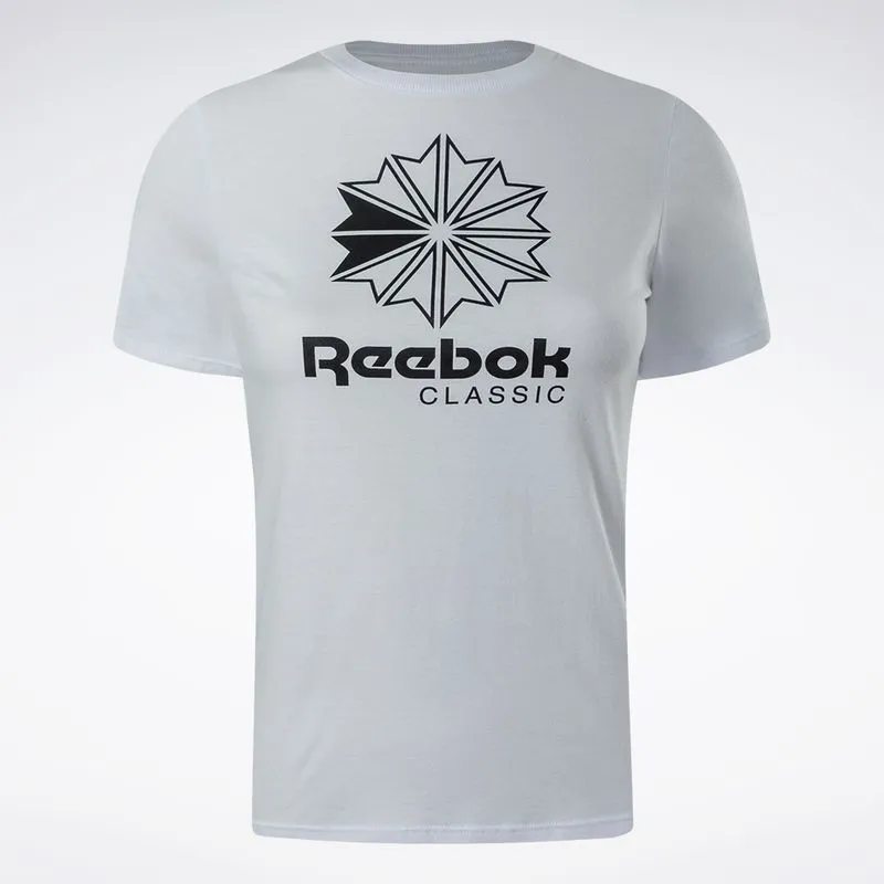 Camiseta Reebok Star Crest Logo Feminina Branco - GG