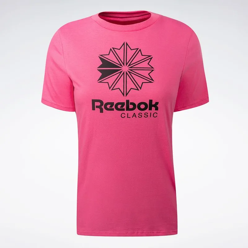 Camiseta Reebok Star Crest Logo Feminina Rosa - G