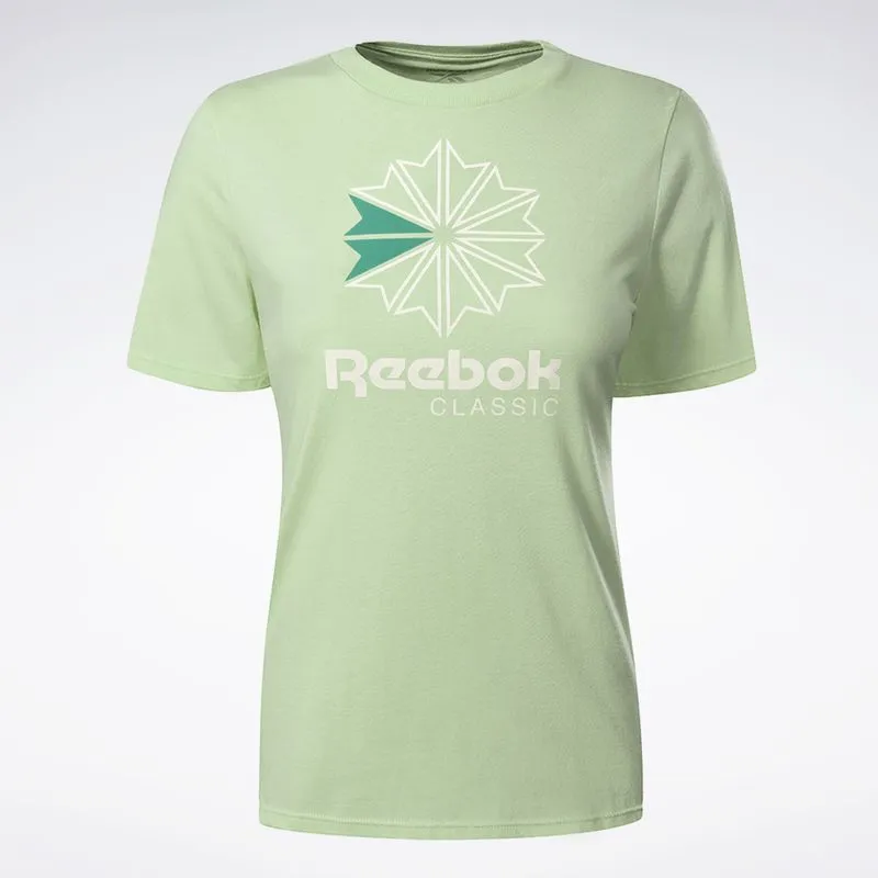 Camiseta Reebok Star Crest Logo Feminina Verde - P