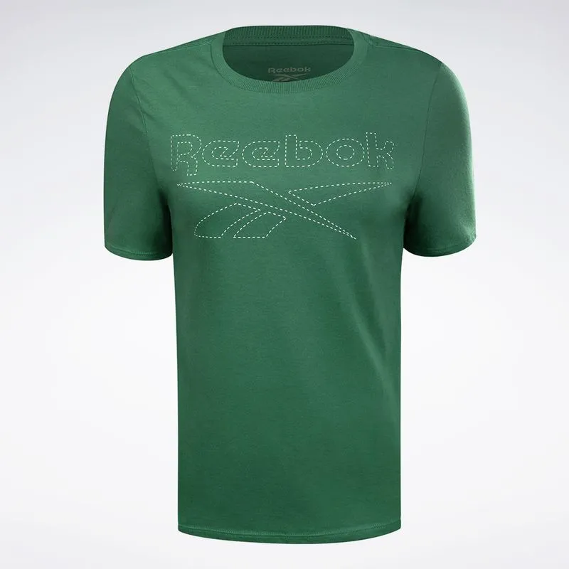 Camiseta Reebok CL Logo Feminina Verde - G