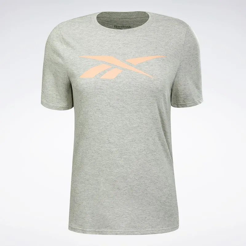 Camiseta Reebok Cl Vector Feminina Cinza - GG
