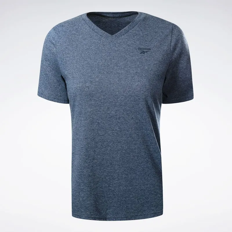 Camiseta Reebok Logo V Feminina Marinho - G