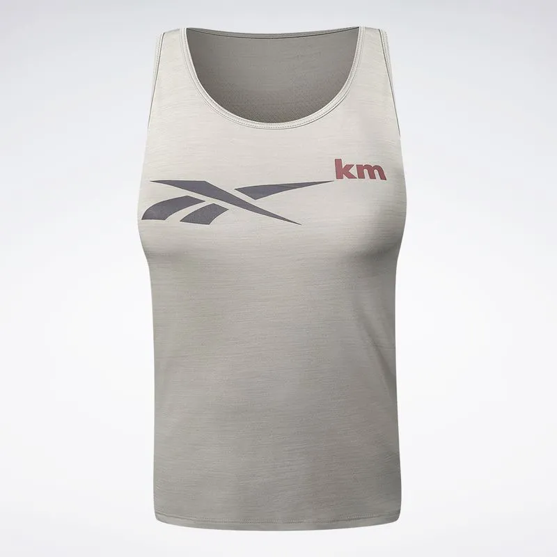 Regata Reebok Race Print Feminina Cinza claro - P