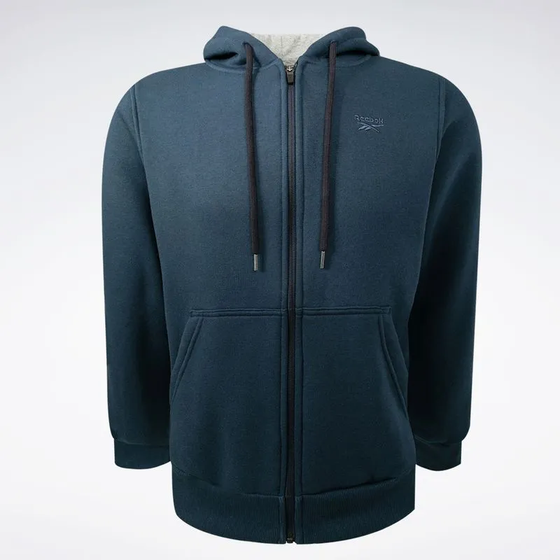 Jaqueta reebok logo com capuz masculina Azul - GG