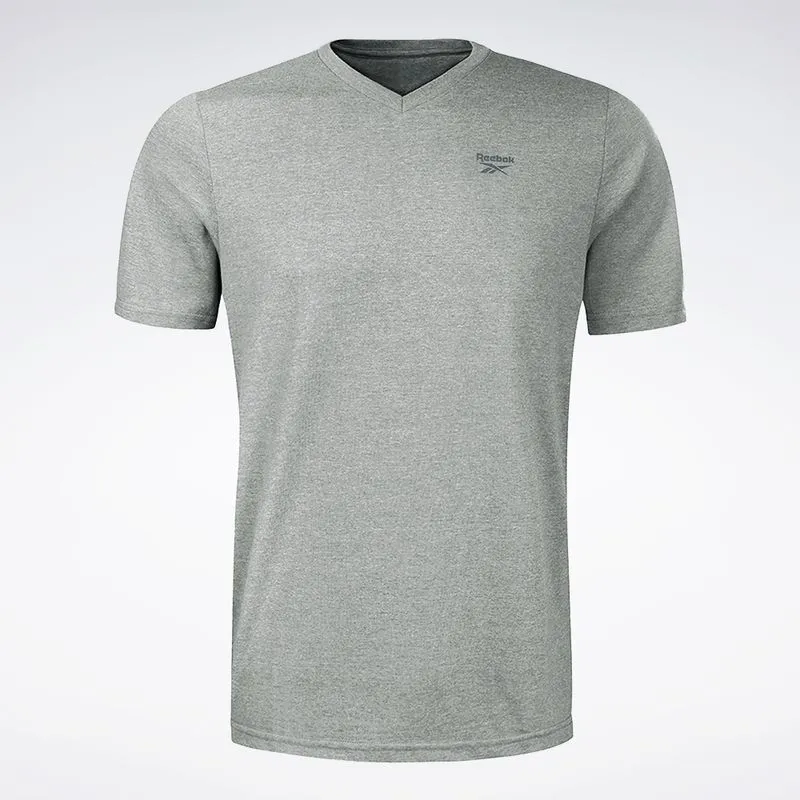 Camiseta Reebok CL Logo V Masculina Cinza Mescla - P