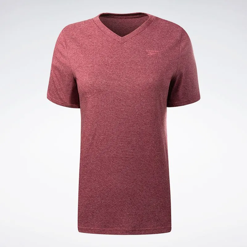 Camiseta Reebok Logo V Feminina Vinho - M
