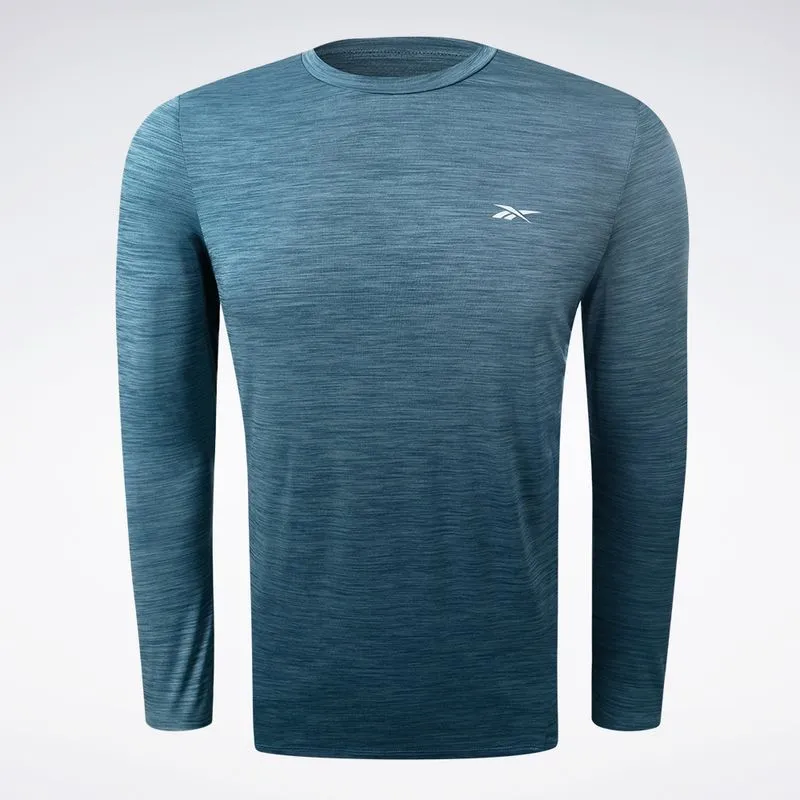 Camiseta Reebok Manga Longa Race Masculina Azul - P