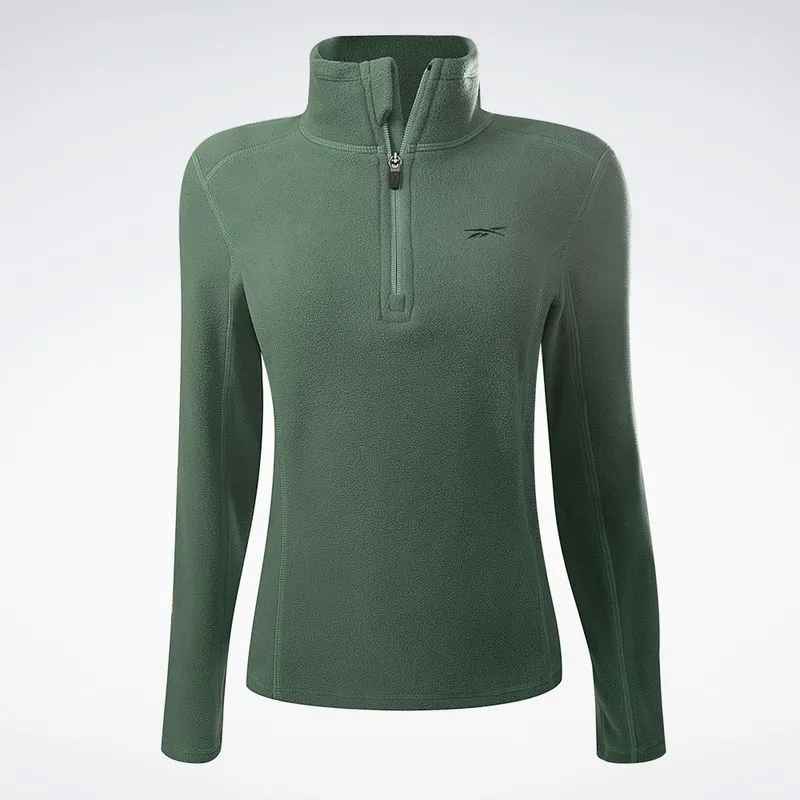 Blusa Reebok Athletc 1/2 Zip Feminina Verde - GG