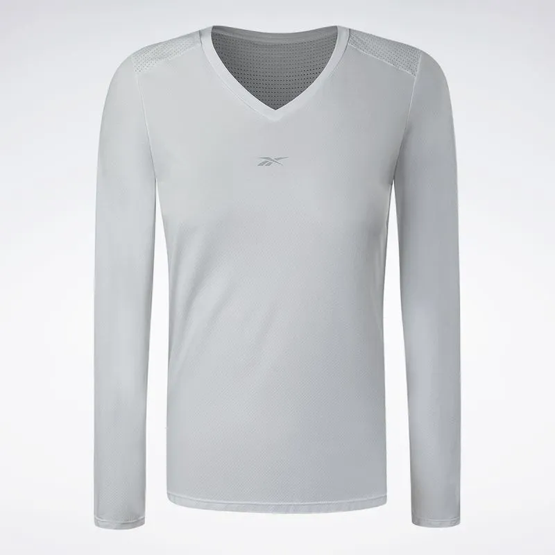 Camiseta Reebok Manga Longa Athletic Feminina Branco - GG