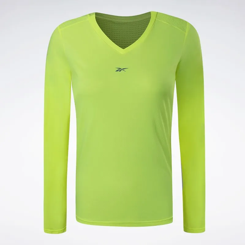 Camiseta Reebok Manga Longa Athletic Feminina Verde - G