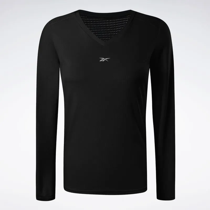 Camiseta Reebok Manga Longa Athletic Feminina Preto - M
