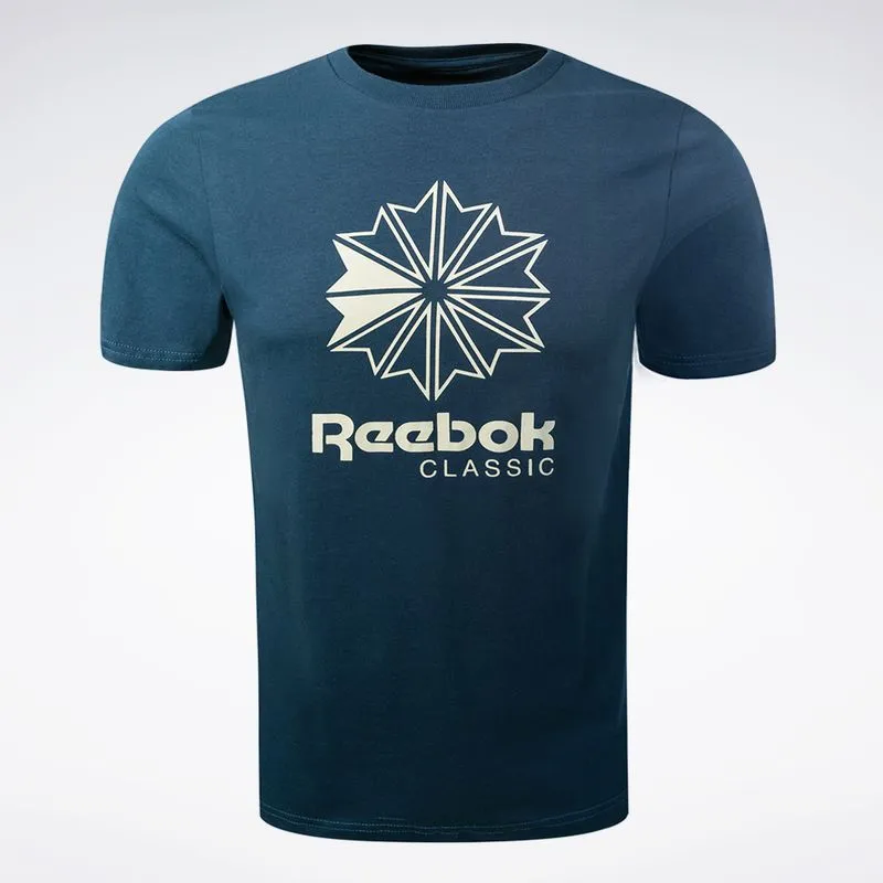 Camiseta Reebok Big Star Crest Masculina Azul - M