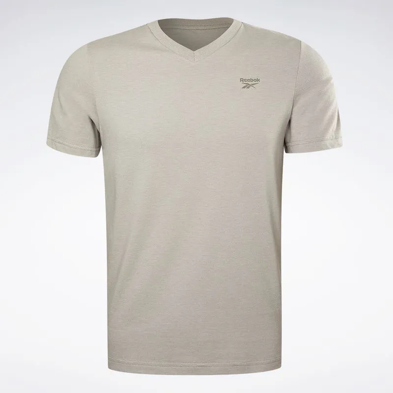 Camiseta Reebok Classics Logo V Masculina Cinza Mescla - M