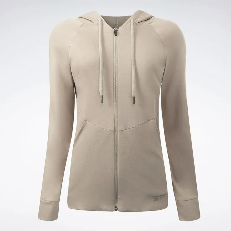 Jaqueta Reebok Essential com Capuz Feminina Bege - G