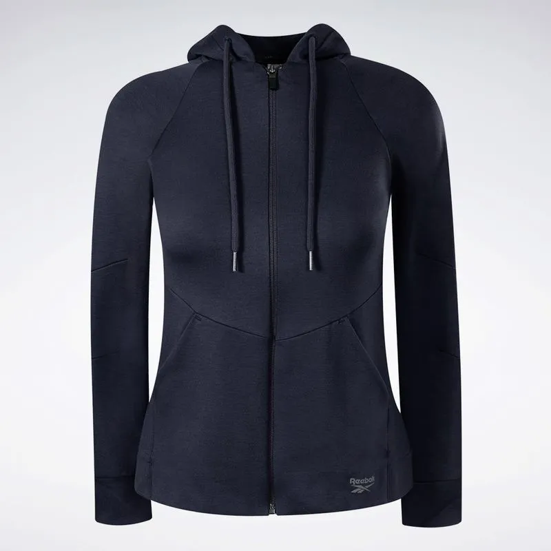 Jaqueta Reebok Essential com Capuz Feminina Cinza escuro - GG