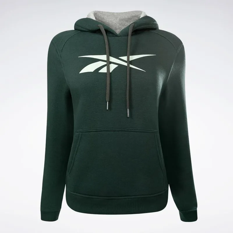 Blusa Reebok Big Vector Com Capuz Feminina Verde - M