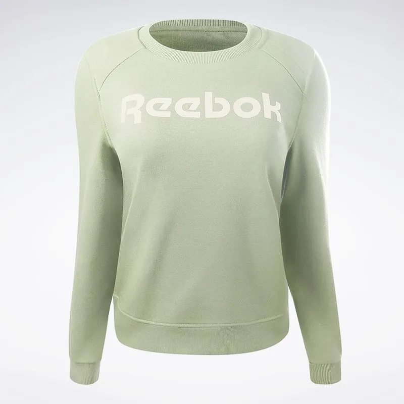 Blusa Reebok Big Logo Linear Crew Feminina Verde claro - M