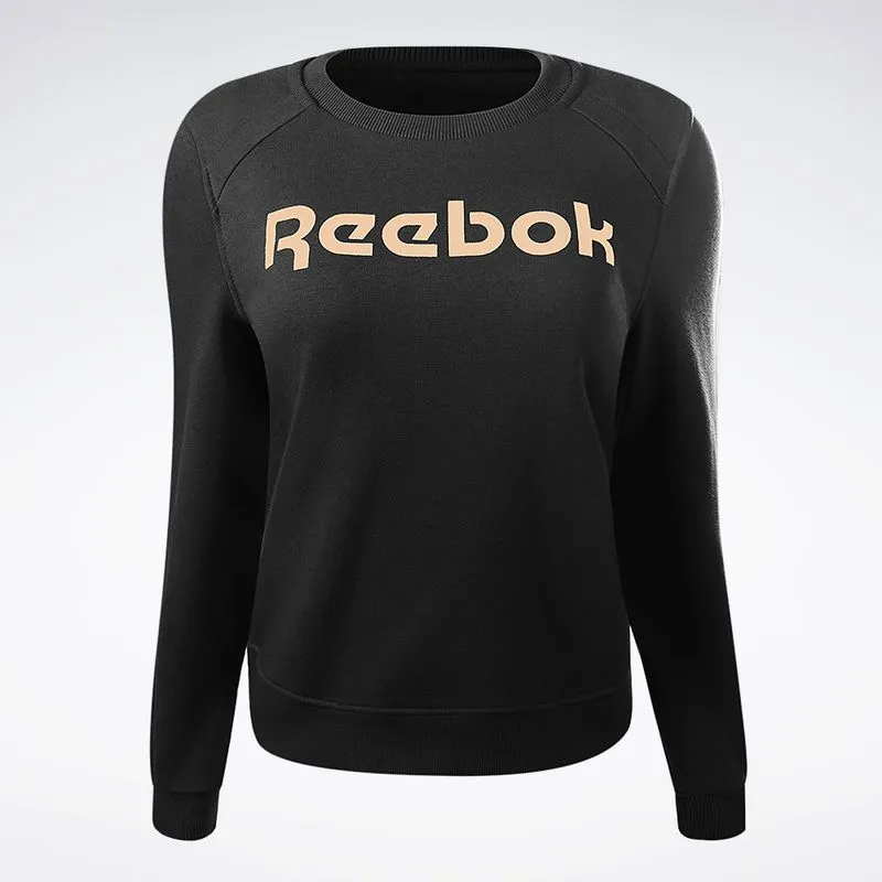 Blusa Reebok Big Logo Linear Crew Feminina Preto - P