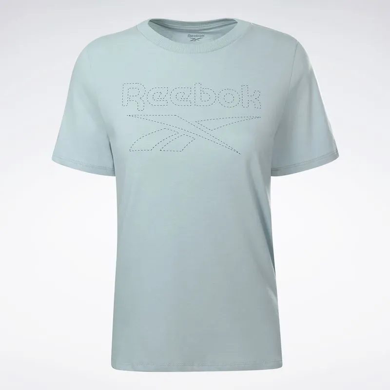 Camiseta Reebok Big Logo Feminina Azul - GG