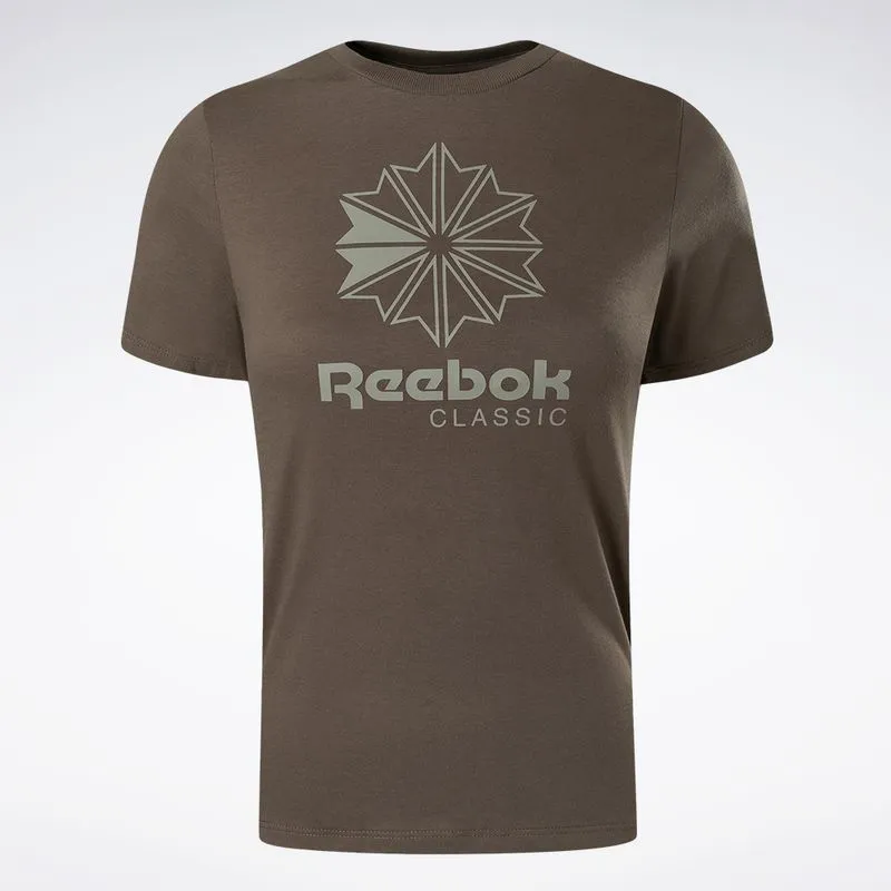 Camiseta Reebok Star Crest Logo Feminina Marrom - G