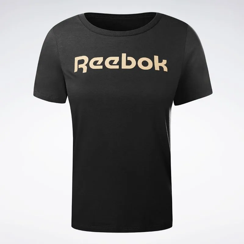 Camiseta Reebok Big Logo Linear Feminina Preto - M