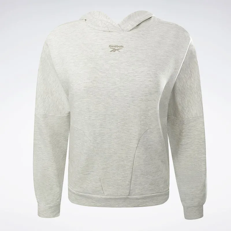 Blusa Reebok Young com Capuz Feminina Cinza claro - P