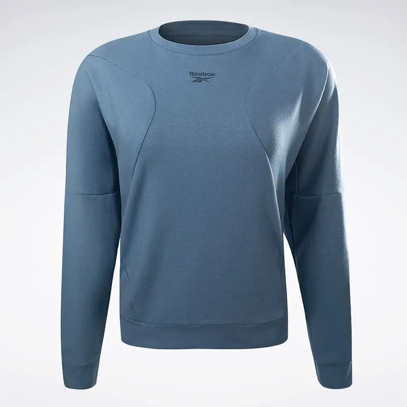 Blusa Reebok Young Gola Careca Feminina Azul - GG