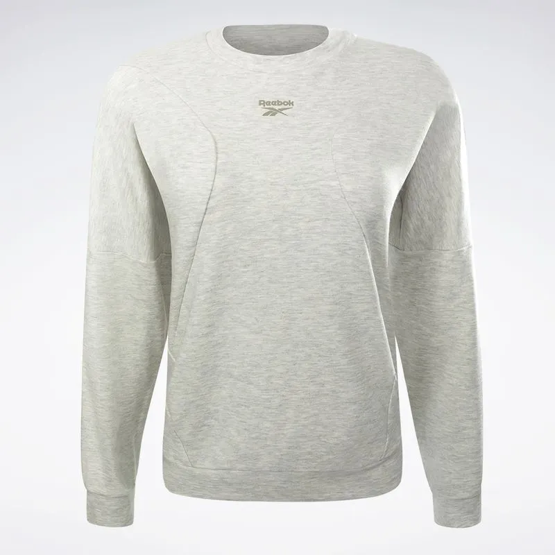 Blusa Reebok Young Gola Careca Feminina Cinza claro - G