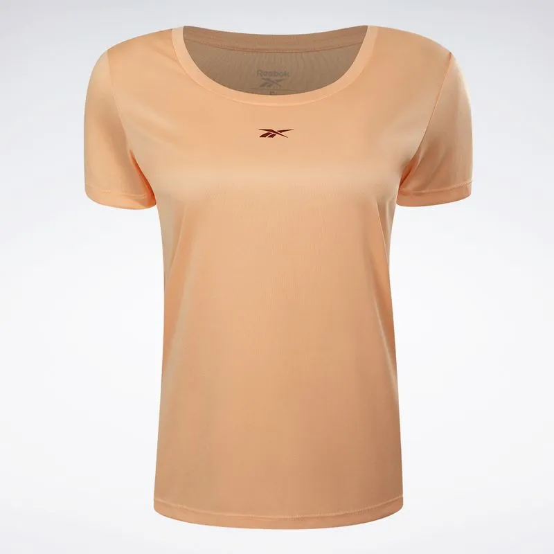 Camiseta Reebok Functional Print Feminina Pessego - GG