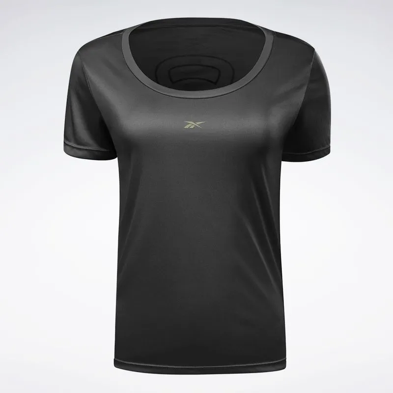 Camiseta Reebok Functional Print Feminina Cinza - P