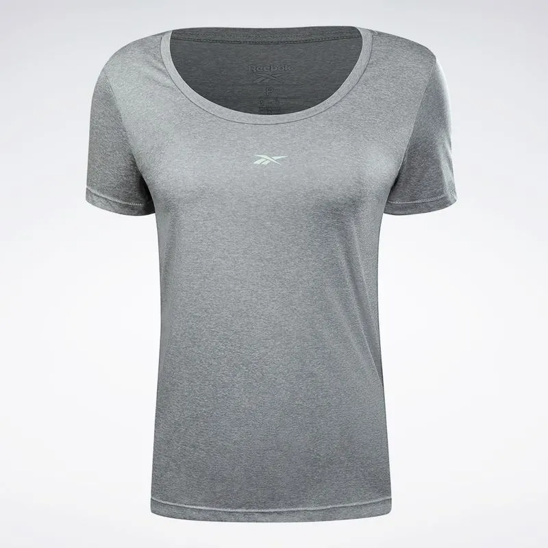 Camiseta Reebok Functional Print Feminina Cinza mescla - G