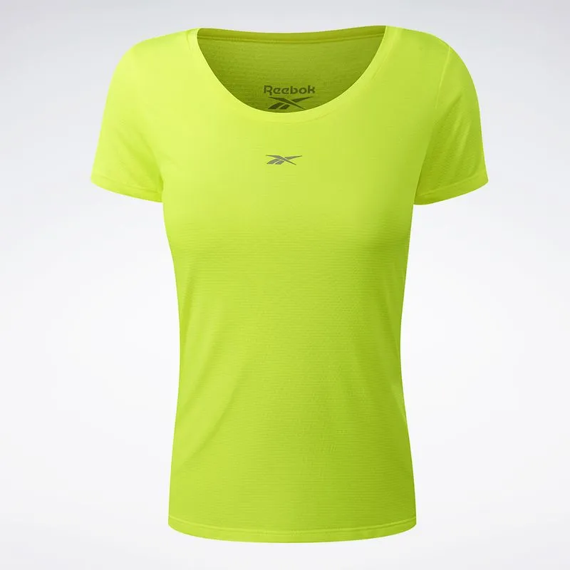 Camiseta Reebok Manga Curta Workout Feminina Amarelo - GG