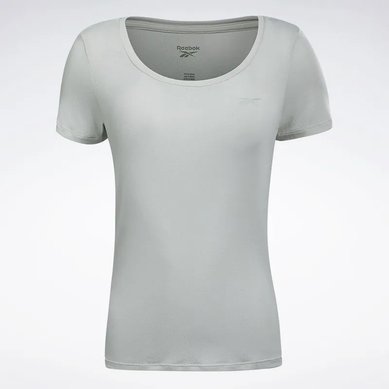 Camiseta Reebok Dynamic Print Manga Curta Feminina Cinza - GG