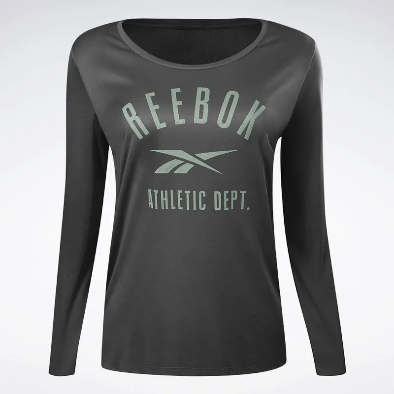 Camiseta Reebok Functional Print Feminina Cinza - GG