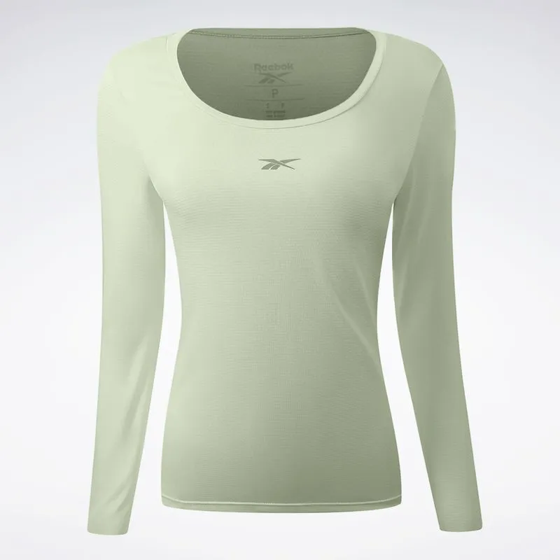 Camiseta Reebok Manga Longa Workout Feminina Verde - G