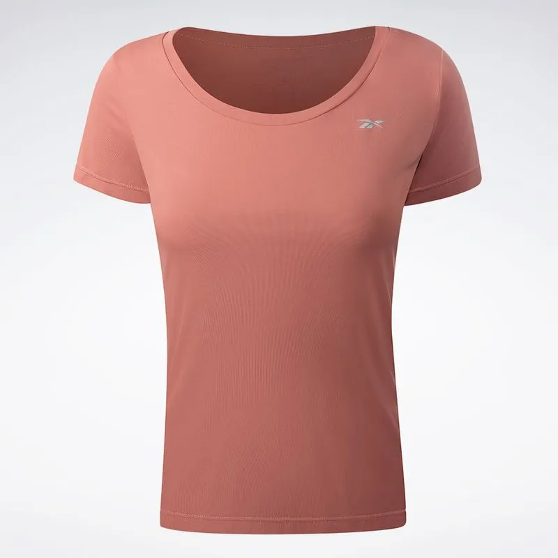 Camiseta Reebok Manga Curta Agile Feminina Marsala - M