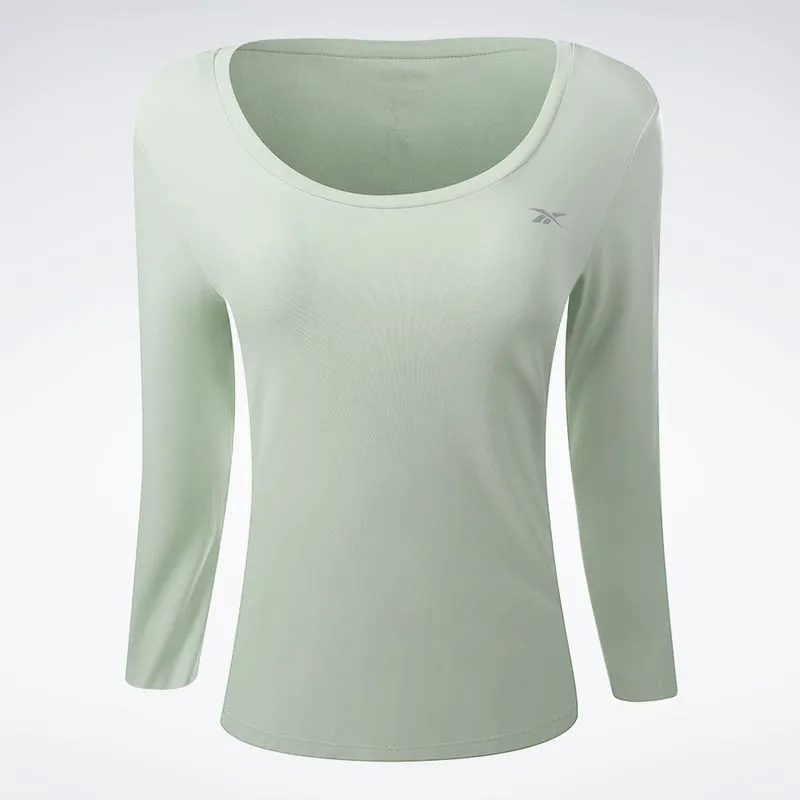 Camiseta Reebok Manga Longa Agile II Feminina Verde - M
