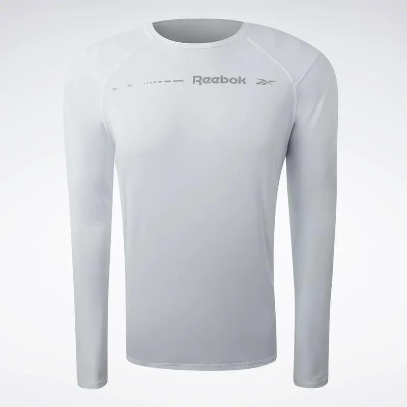 Camiseta Reebok Manga Longa Energy Print Masculina Branco - GG