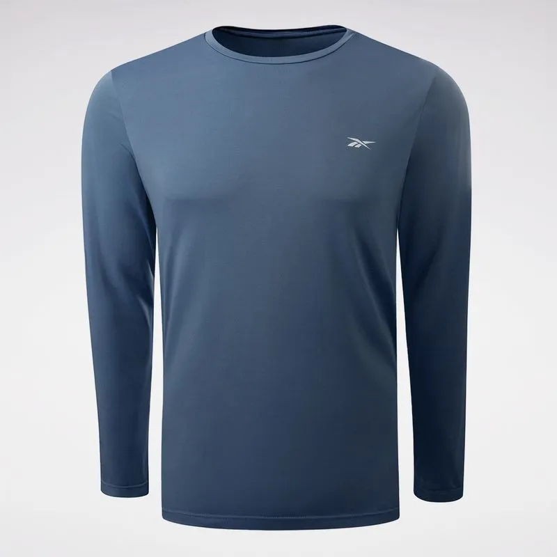 Camiseta Reebok Manga Longa Agile Masculina Azul - P