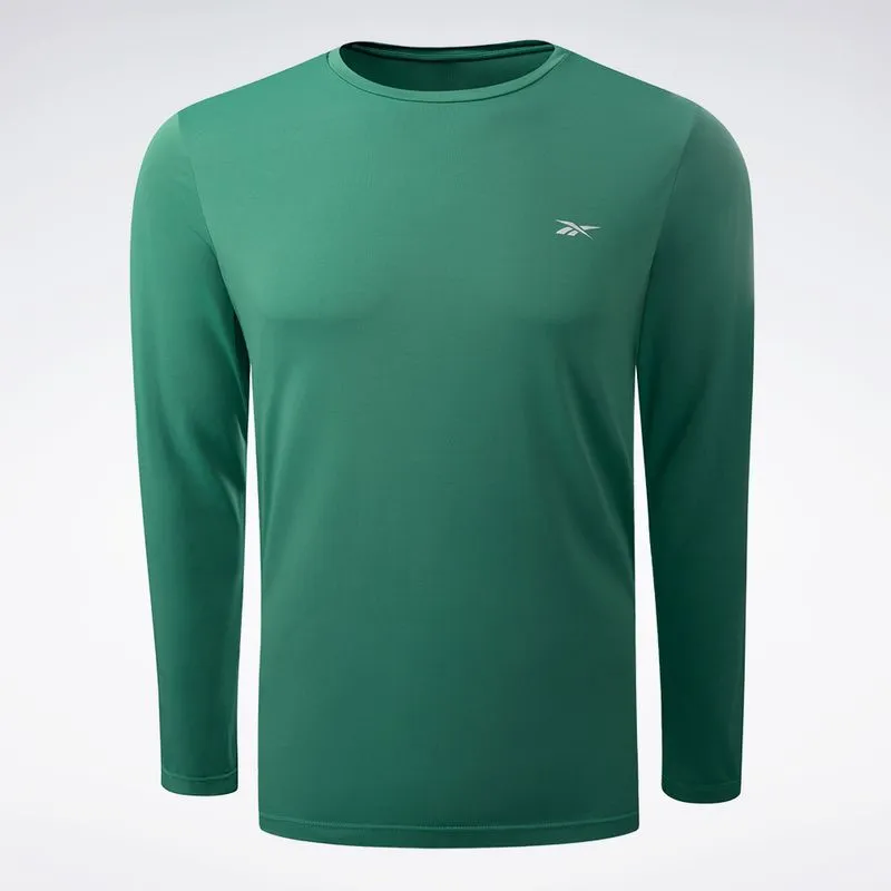 Camiseta Reebok Manga Longa Agile Masculina Verde - GG