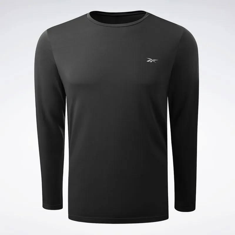 Camiseta Reebok Manga Longa Agile Masculina Preto - G