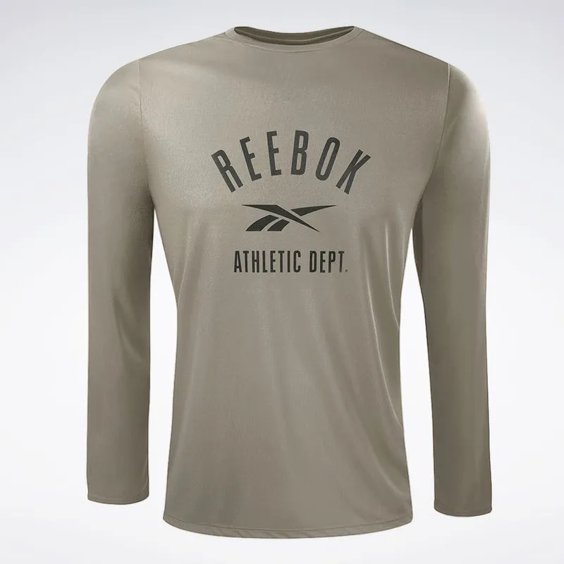 Camiseta Reebok Functional Print Masculino Bege - M