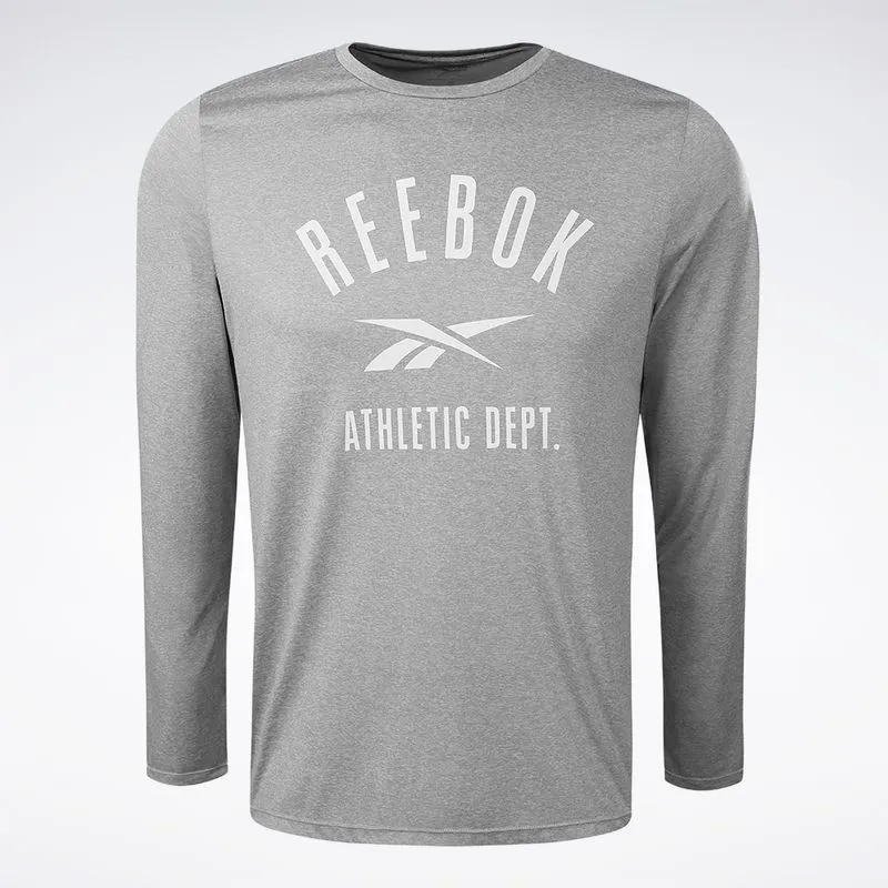 Camiseta Reebok Functional Print Masculino Cinza mescla - G