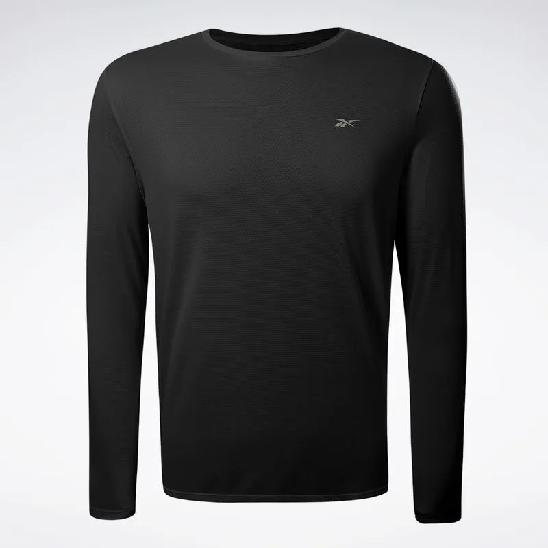 Camiseta Reebok Manga Longa Workout Masculina Preto - G