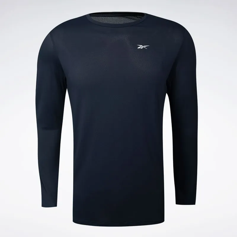 Camiseta Reebok Manga Longa Dynamic Print Masculina Azul escuro - P