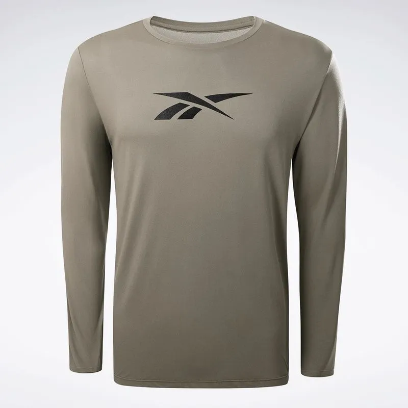 Camiseta Reebok Manga Longa Utility Masculina Bege - G