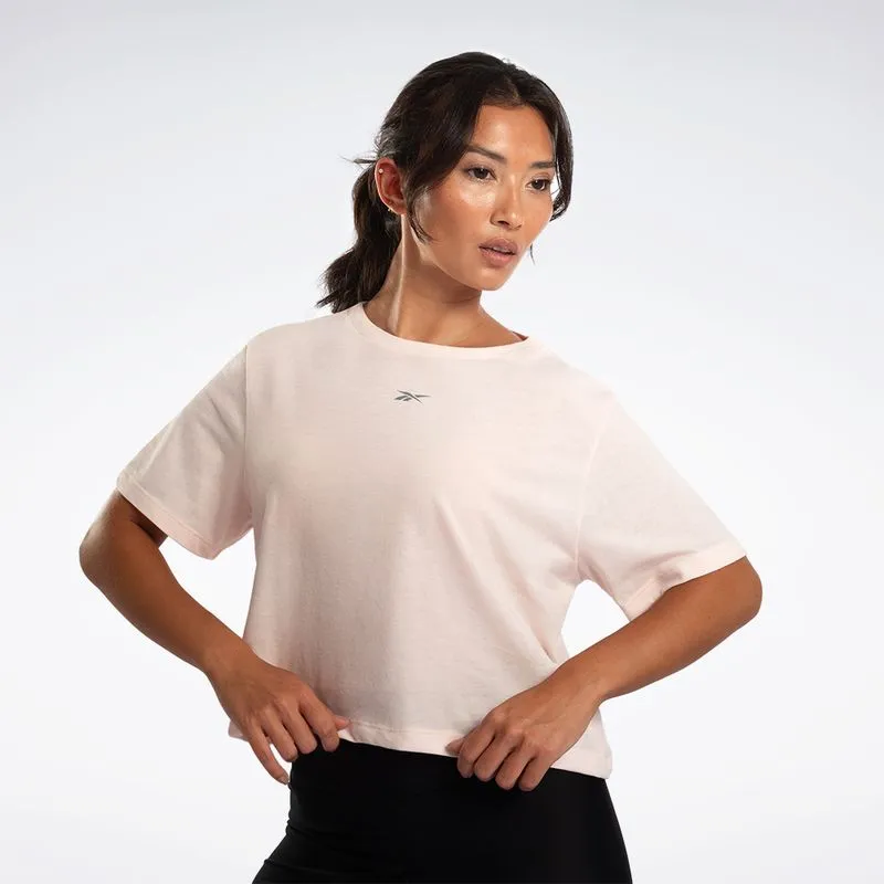 Camiseta Reebok Train Cropped Feminina Rosa - G