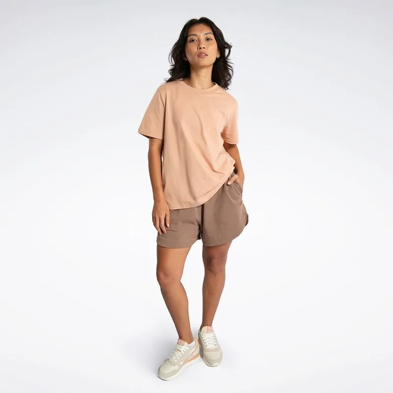Camiseta Reebok Logo Over Feminina Rosa - G
